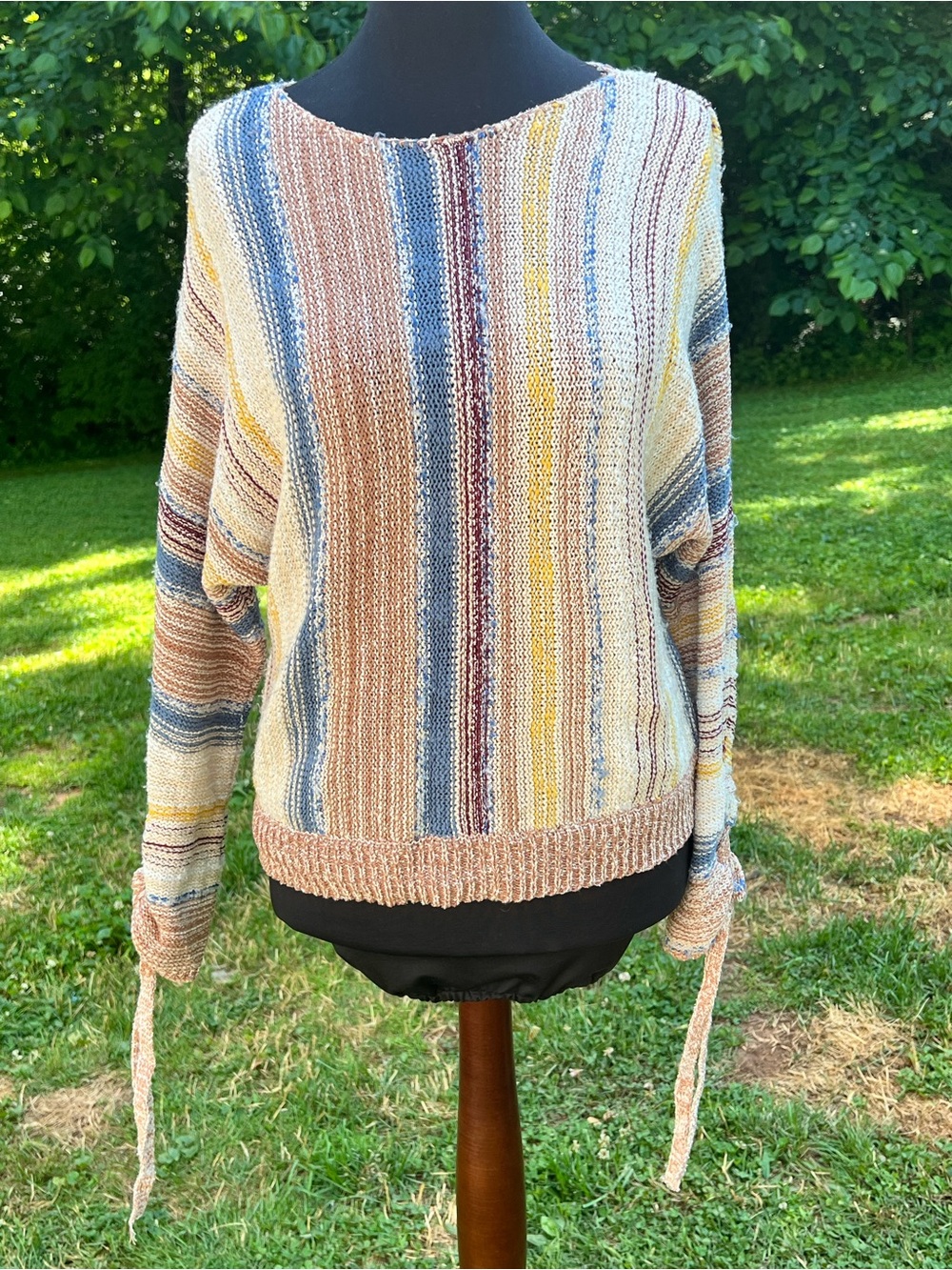 Altar’d State Striped Multicolor Knit Women’s Sweater